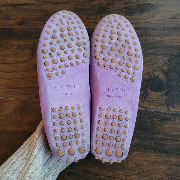 M. Gemi Lavender Suede Loafers - Picture 4 of 5